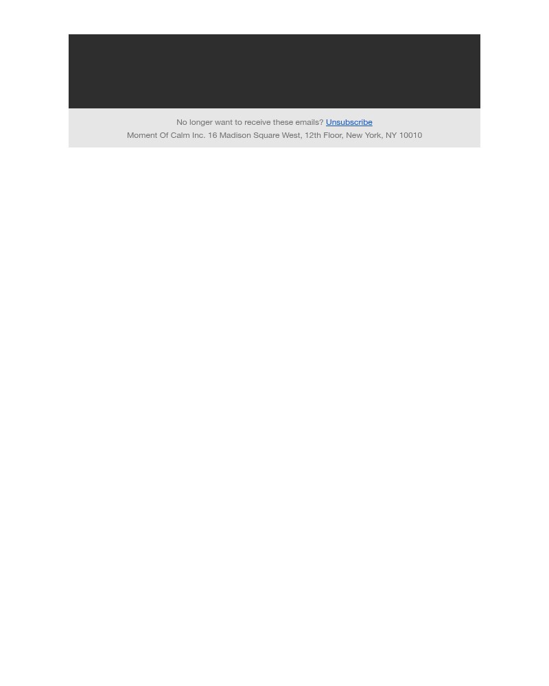 Screenshot of email sent to a Moment Newsletter subscriber