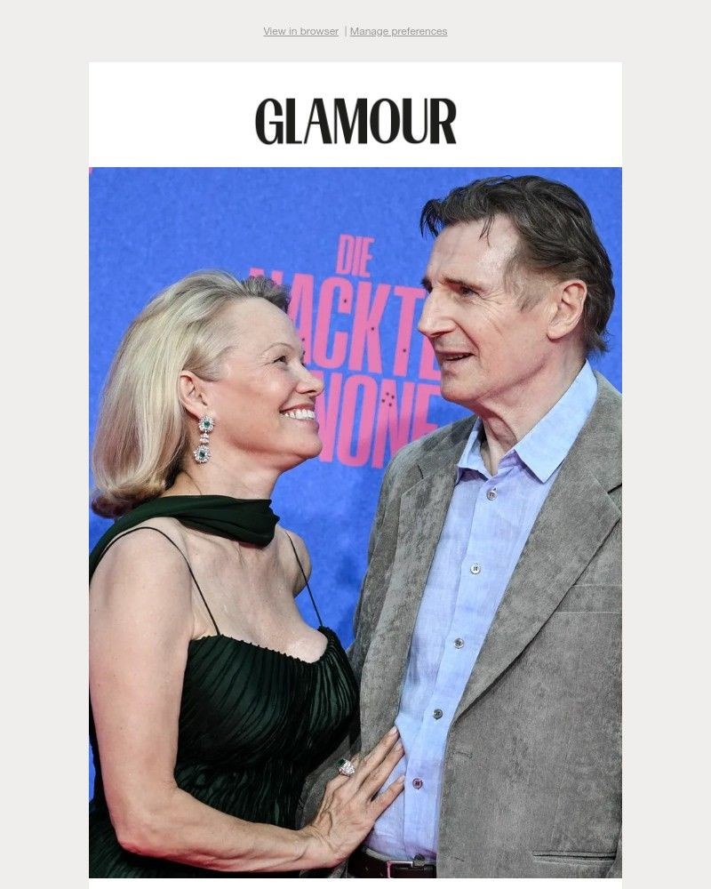 Screenshot of email sent to a Glamour Newsletter subscriber