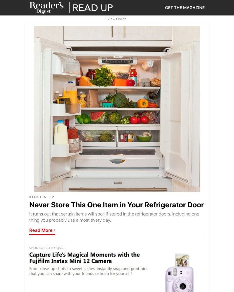 Screenshot of email with subject /media/emails/the-one-thing-you-should-never-store-in-your-fridge-door-a860fe-cropped-dacd34c4.jpg