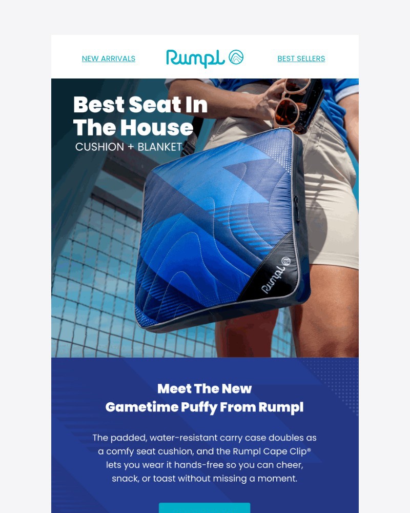 Screenshot of email sent to a Rumpl Newsletter subscriber