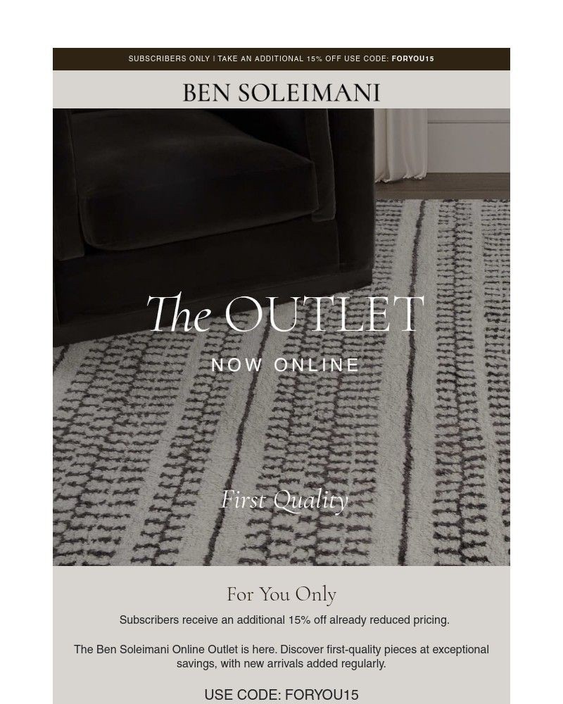 Screenshot of email with subject /media/emails/the-outlet-additional-15-off-for-subscribers-9856c5-cropped-38ca3e4a.jpg