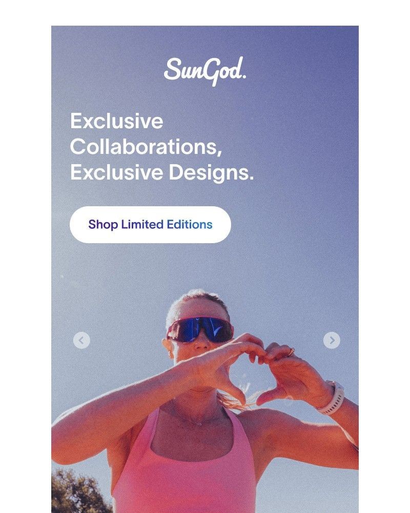 Screenshot of email sent to a SunGod Newsletter subscriber