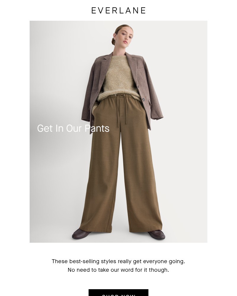 Screenshot of email sent to a Everlane Registered user