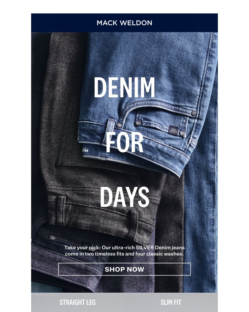 Screenshot of email sent to a Mack Weldon Newsletter subscriber