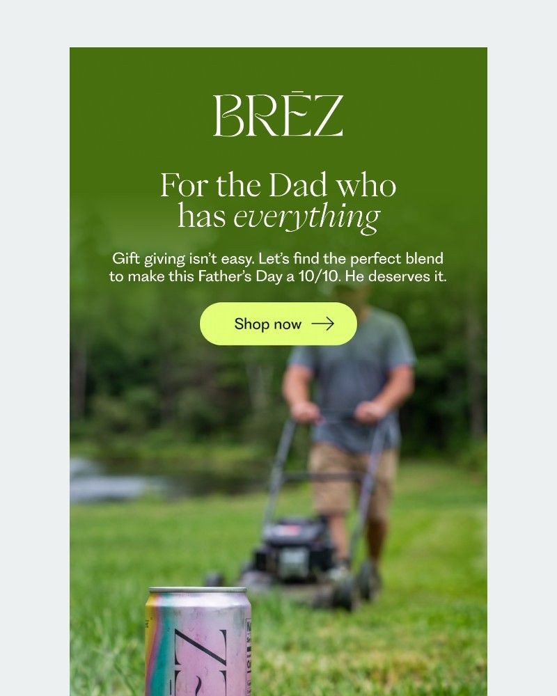 Screenshot of email sent to a Brez Newsletter subscriber