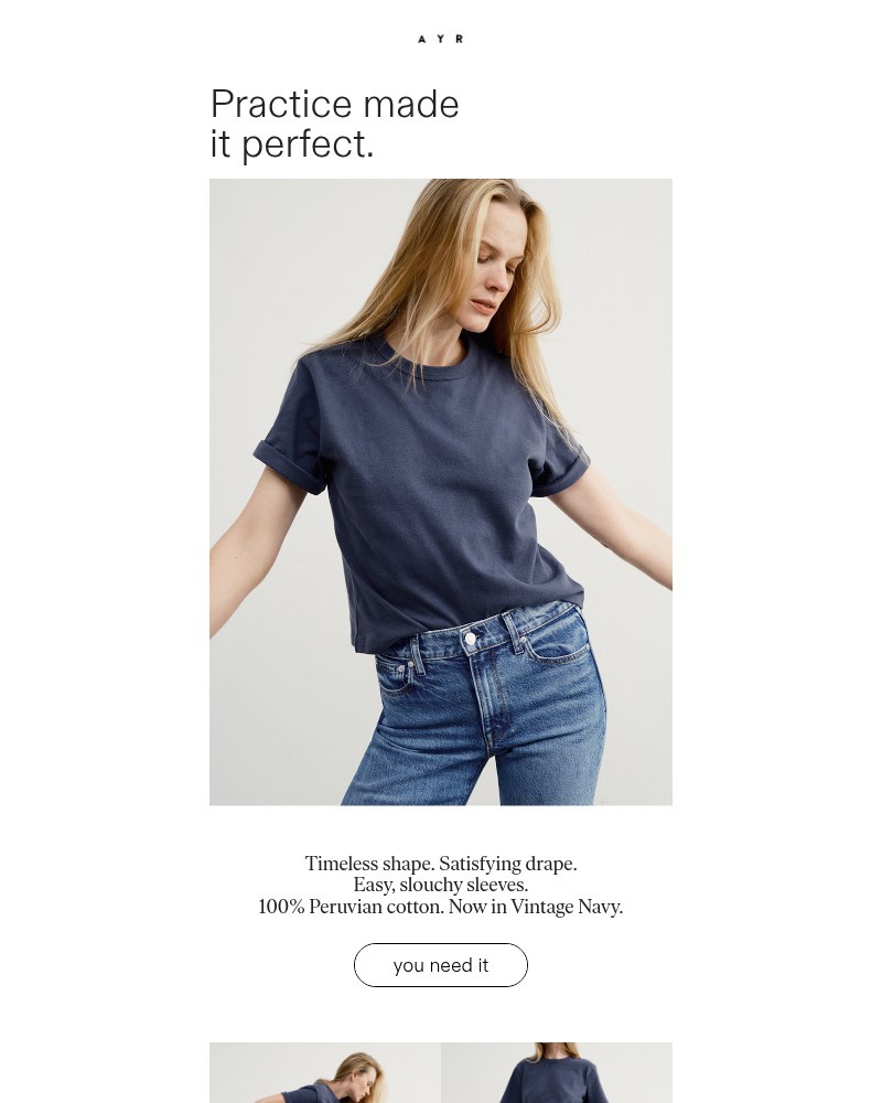 Screenshot of email sent to a AYR Newsletter subscriber