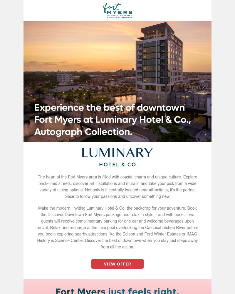 Screenshot of email with subject /media/emails/the-perks-of-staying-in-downtown-fort-myers-d8c3e4-cropped-75c6b923.jpg