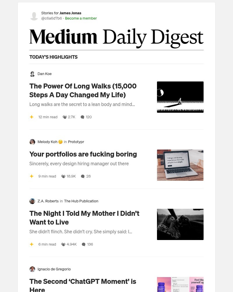 Screenshot of email with subject /media/emails/the-power-of-long-walks-15000-steps-a-day-changed-my-life-dan-koe-7c151a-cropped-31b36c77.jpg