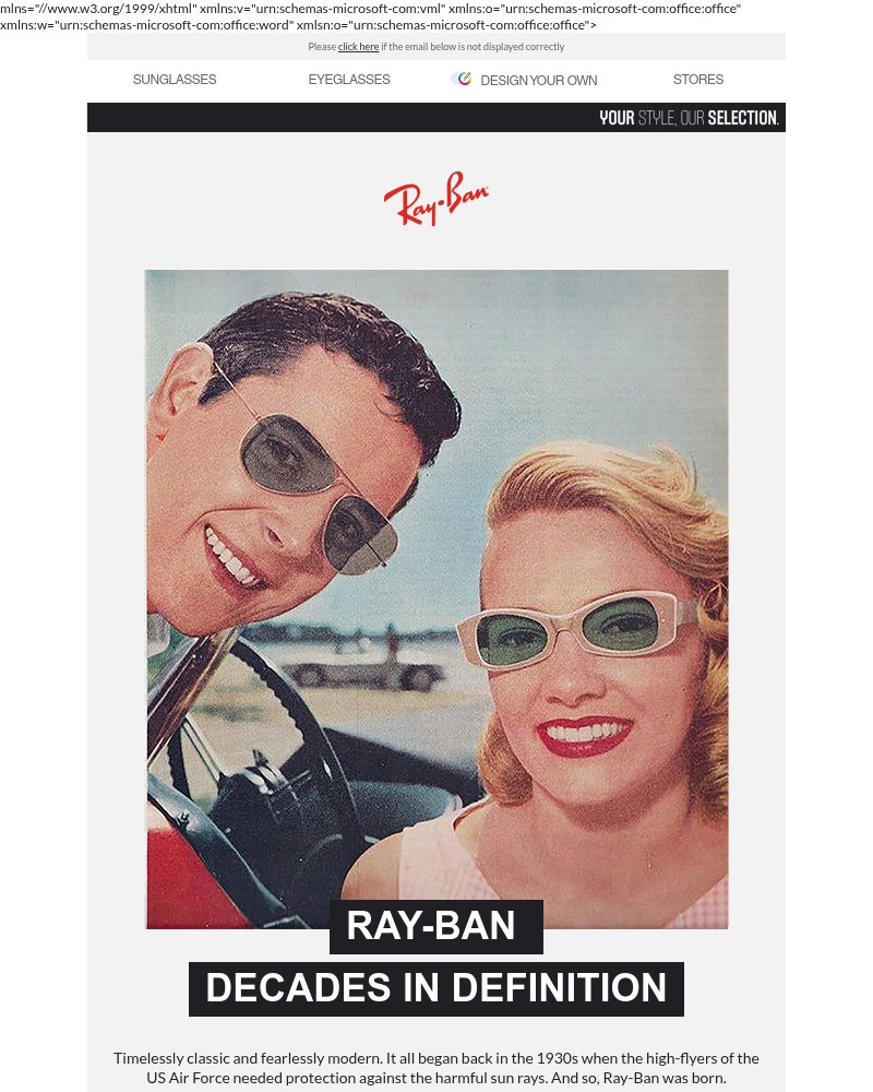 Screenshot of email with subject /media/emails/the-ray-ban-legacy-is-waiting-for-you-fc3918-cropped-71971dcf.jpg