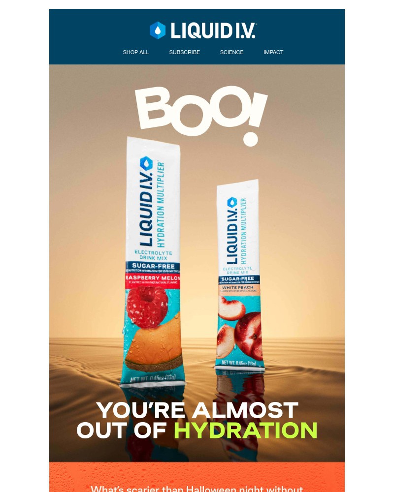 Screenshot of email sent to a Liquid I.V. Newsletter subscriber