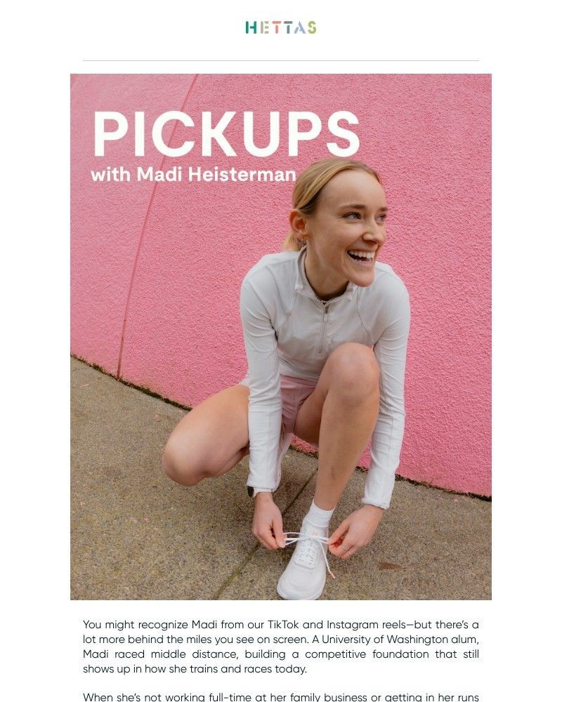 Screenshot of email sent to a Hettas Newsletter subscriber