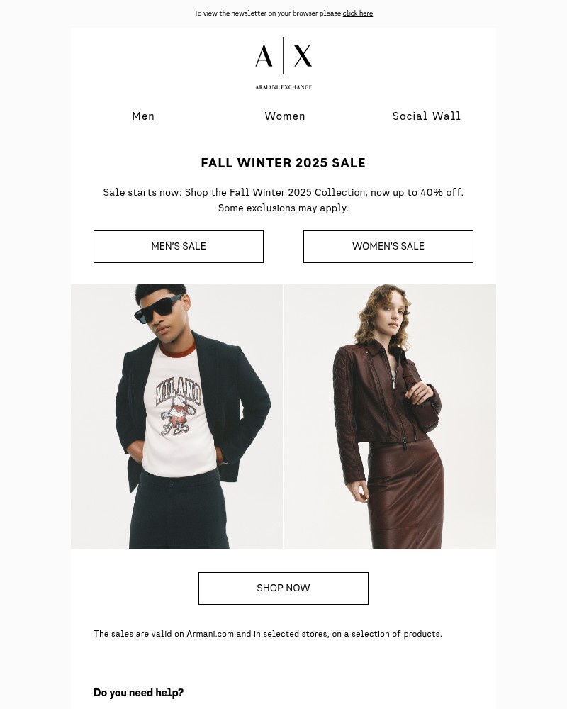 Screenshot of email with subject /media/emails/the-sales-have-begun-up-to-40-off-on-fall-winter-2025-collection-c5cc54-cropped-81af9b54.jpg