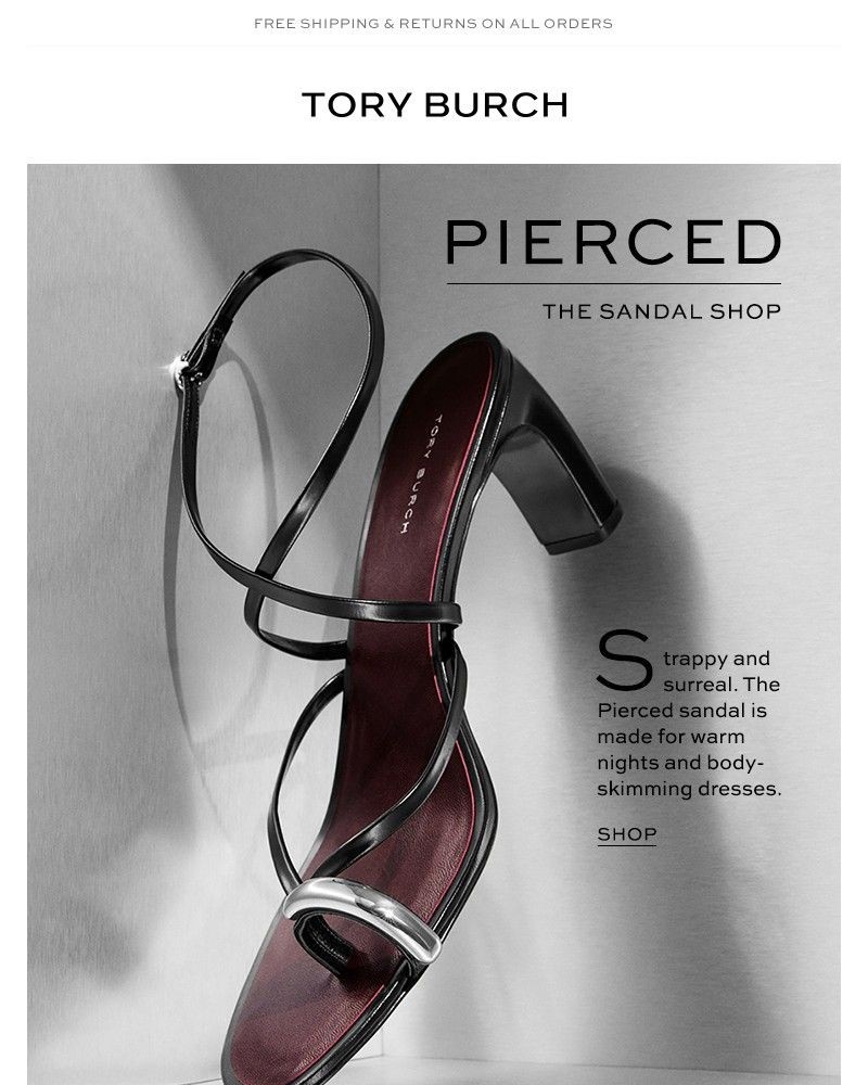 Screenshot of email sent to a Tory Burch Newsletter subscriber