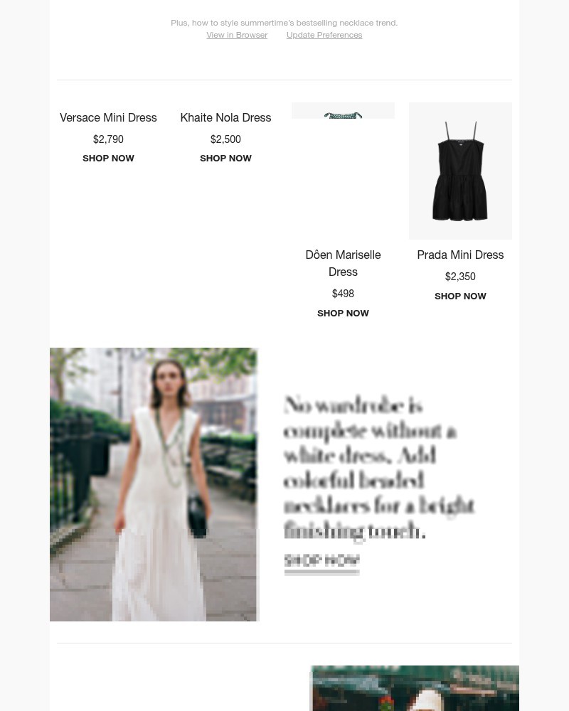 Screenshot of email sent to a Vogue Newsletter subscriber