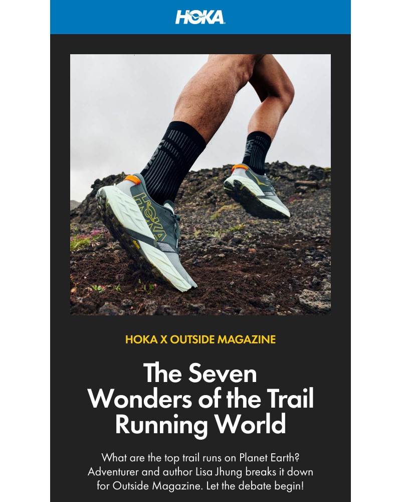 Screenshot of email sent to a Hoka Newsletter subscriber