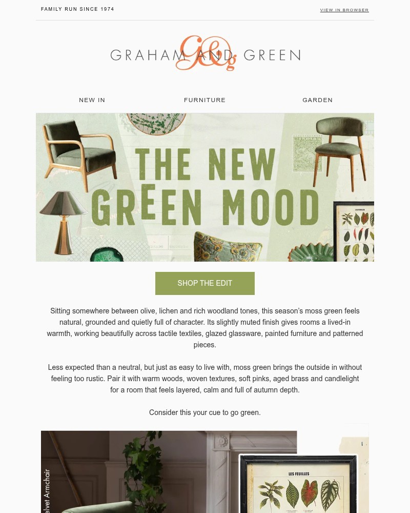 Screenshot of email sent to a Graham and Green Cart abandoner
