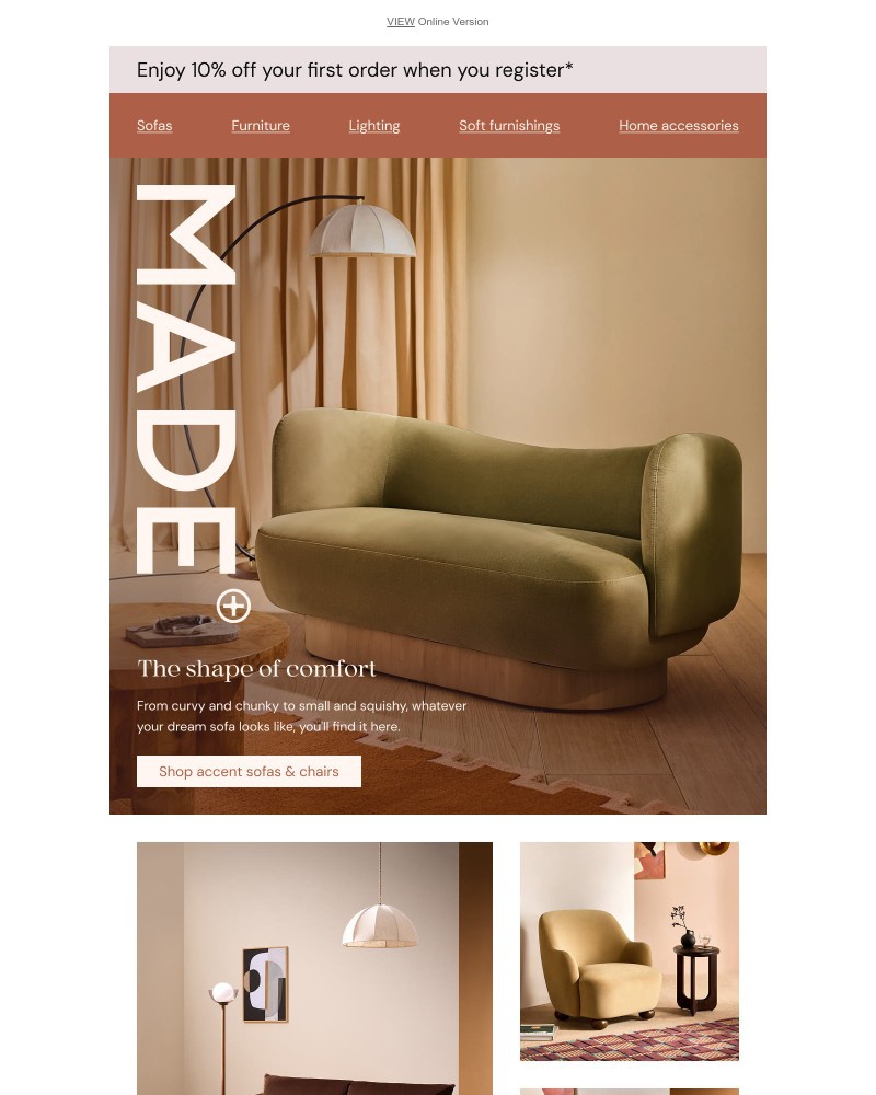 Screenshot of email sent to a Made Customer