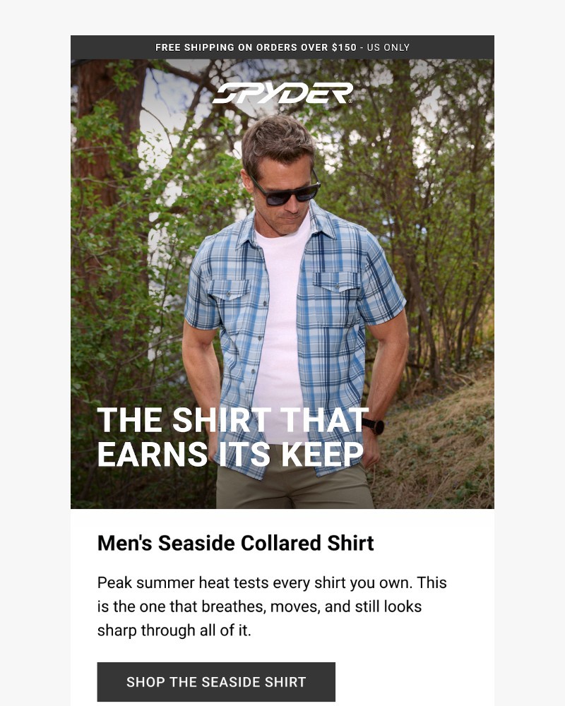 Screenshot of email sent to a Spyder Newsletter subscriber