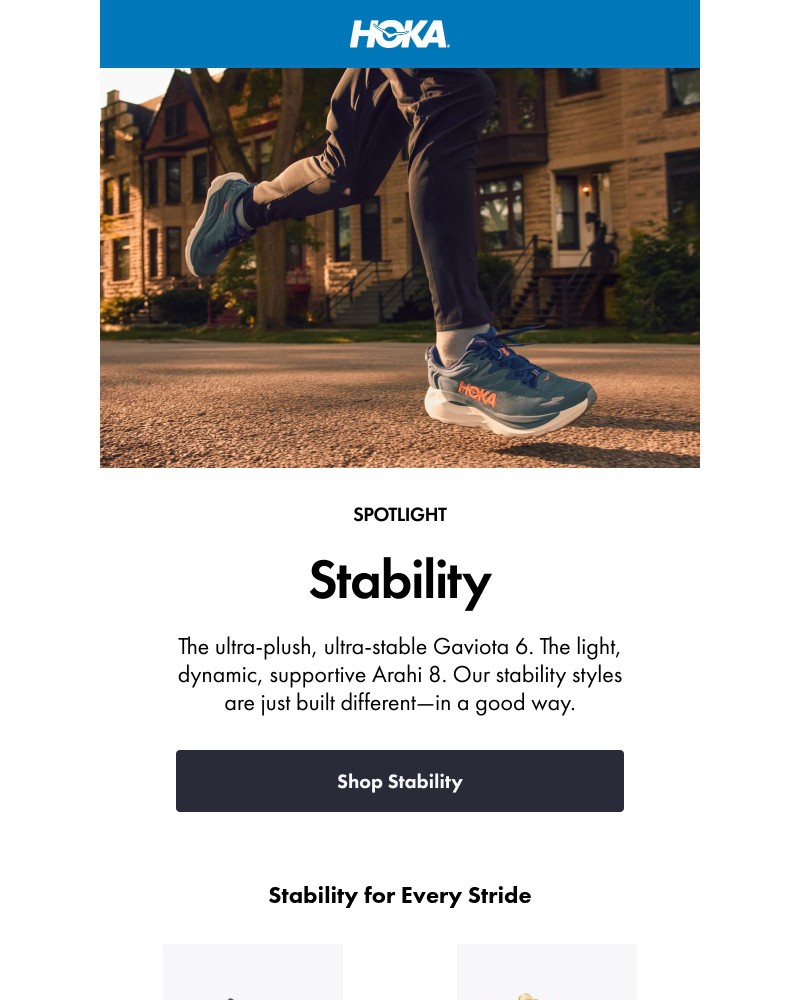 Screenshot of email sent to a Hoka Newsletter subscriber