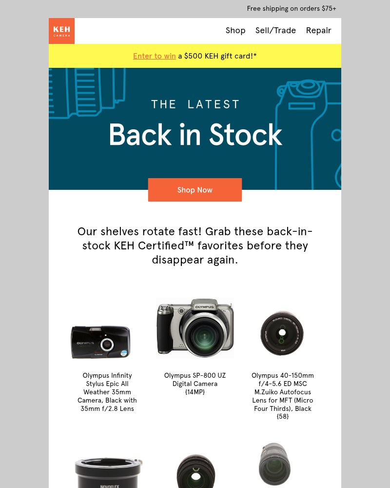 Screenshot of email with subject /media/emails/the-sold-out-camera-gear-you-wanted-is-baaaack-f55ff7-cropped-5c168559.jpg