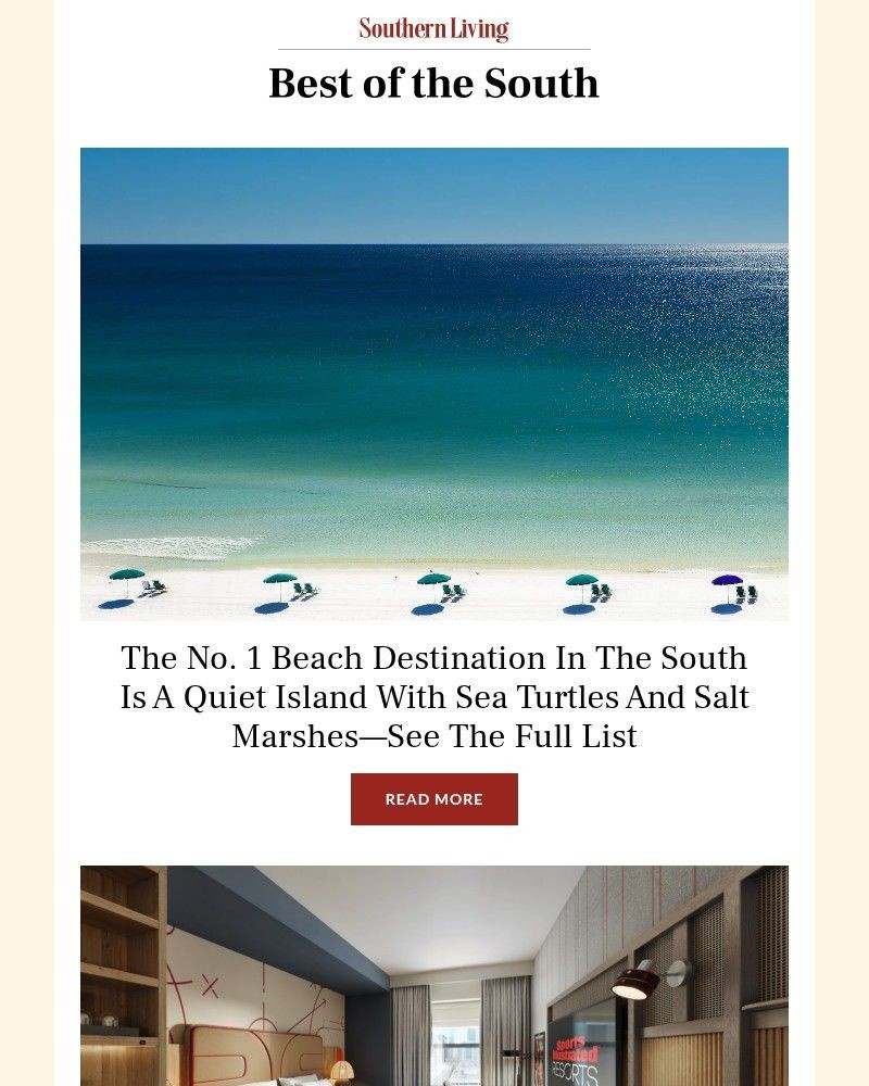 Screenshot of email with subject /media/emails/the-souths-best-beach-getaways-2026-d0e577-cropped-e78ae916.jpg
