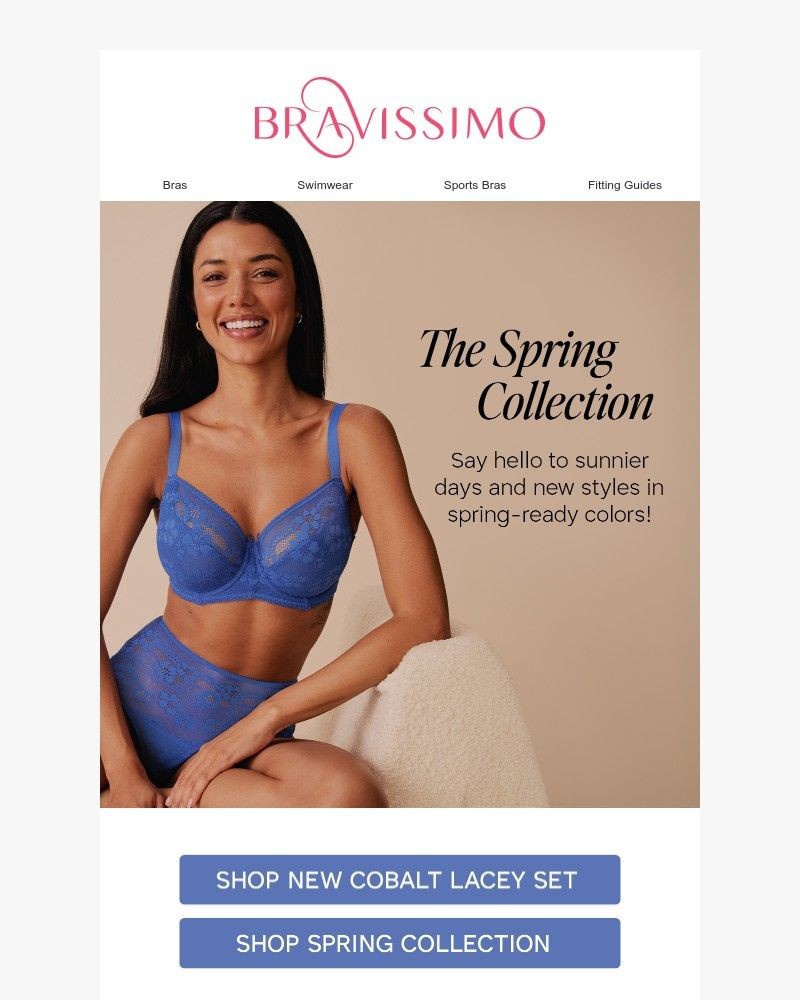 Screenshot of email sent to a Bravissimo Newsletter subscriber