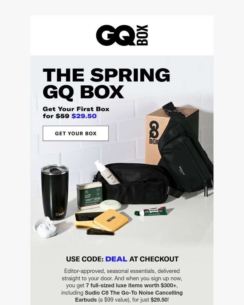 Screenshot of email with subject /media/emails/the-spring-gq-box-just-dropped-get-yours-for-50-off-a7e7cc-cropped-45fa631b.jpg