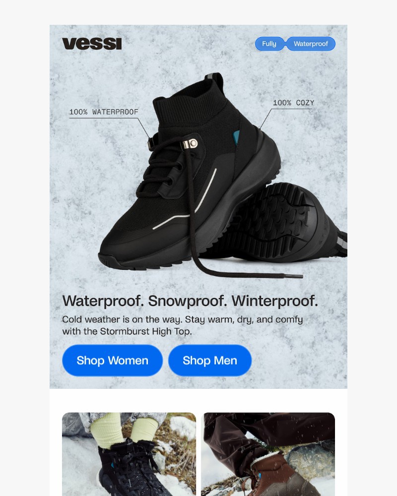 Screenshot of email sent to a Vessi Seller