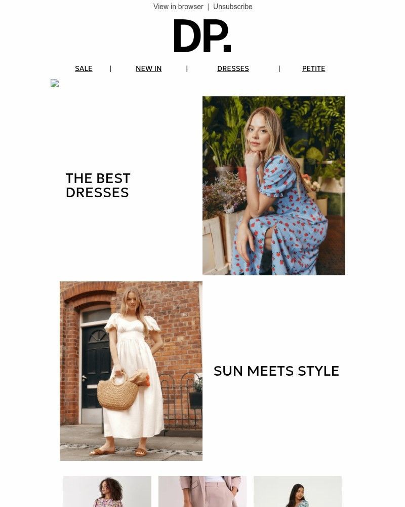 Screenshot of email sent to a Dorothy Perkins Newsletter subscriber