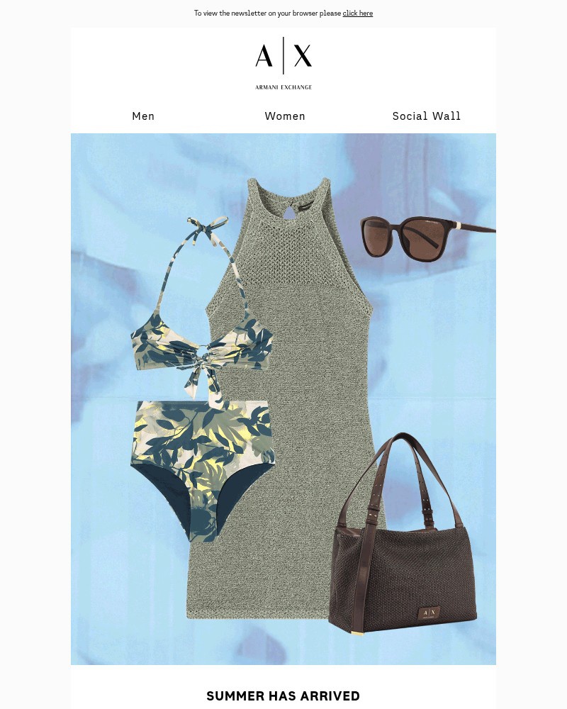 Screenshot of email sent to a Armani Exchange Newsletter subscriber