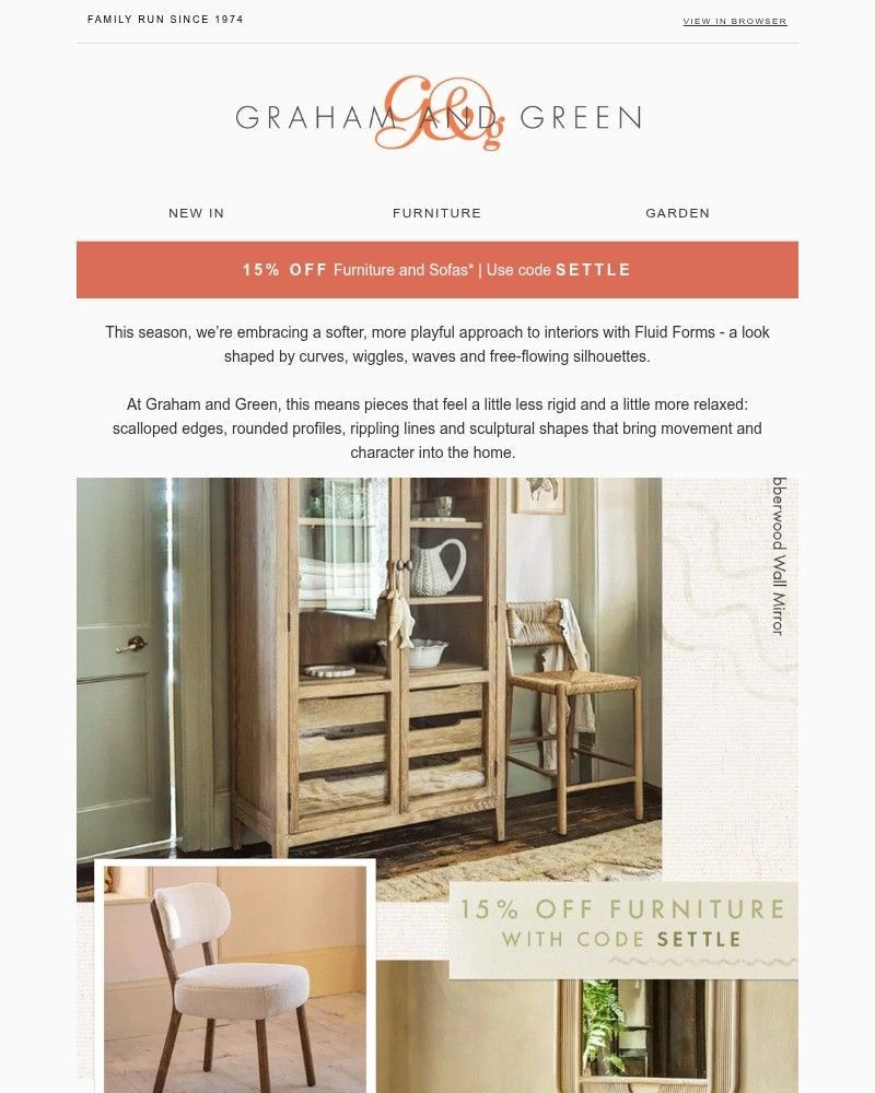 Screenshot of email sent to a Graham and Green Cart abandoner