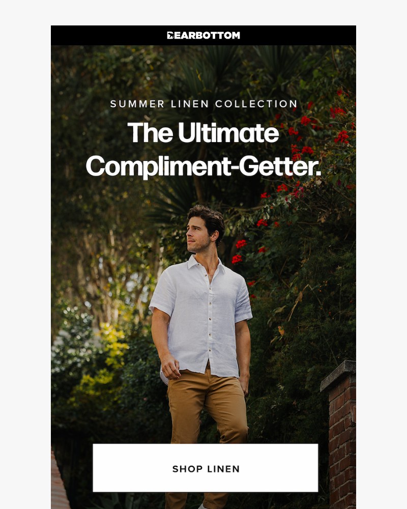 Screenshot of email sent to a Bearbottom Clothing Newsletter subscriber