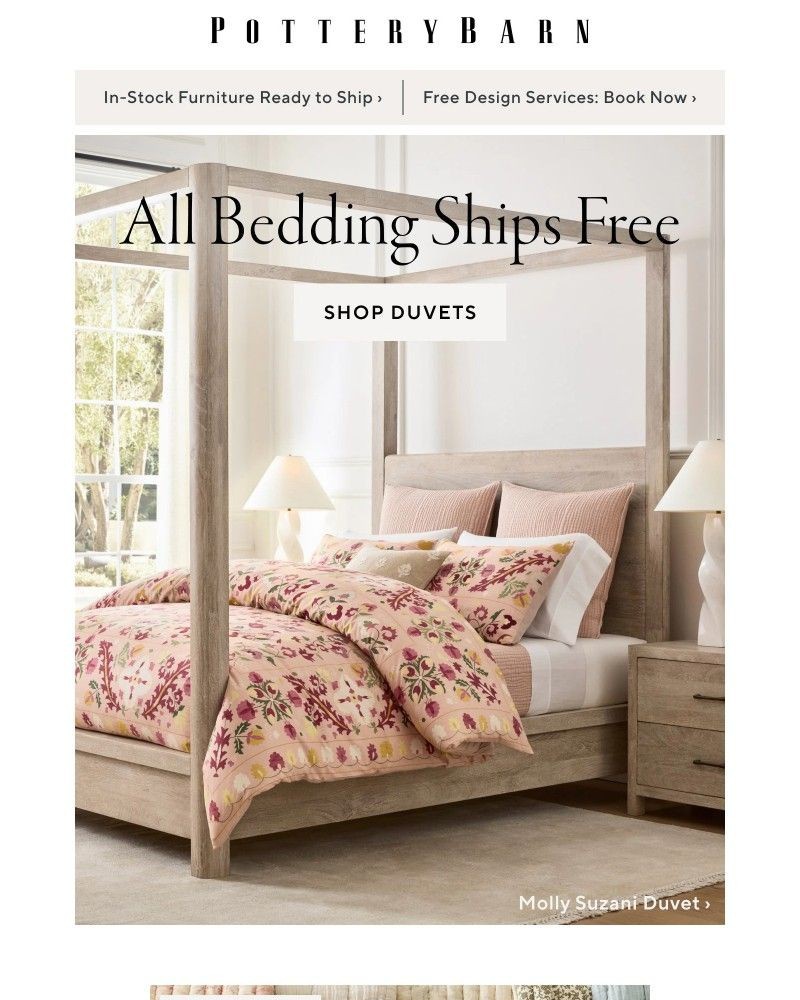 Screenshot of email sent to a Pottery Barn Cart abandoner