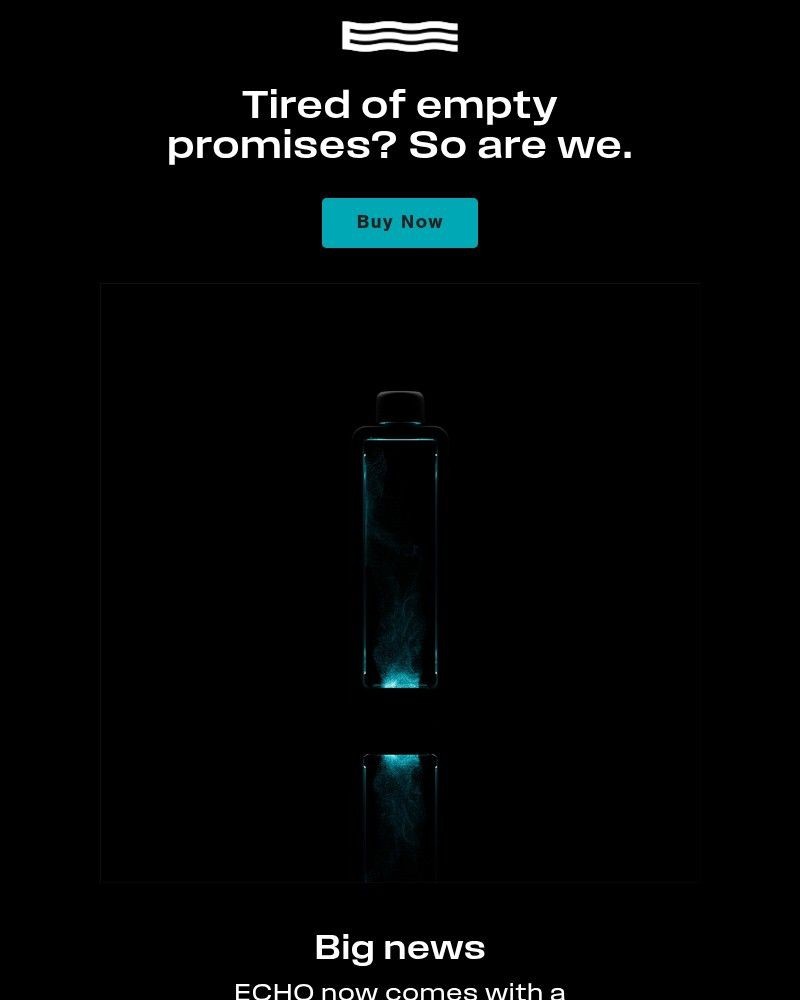 Screenshot of email sent to a Echo Water Newsletter subscriber