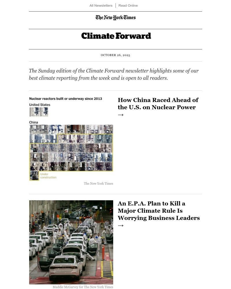 Screenshot of email sent to a The New York Times Customer