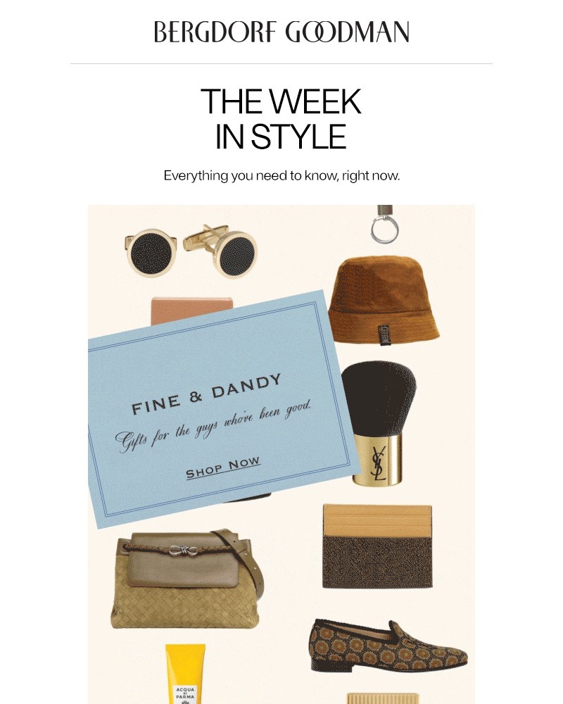 Screenshot of email sent to a Bergdorf Goodman Newsletter subscriber