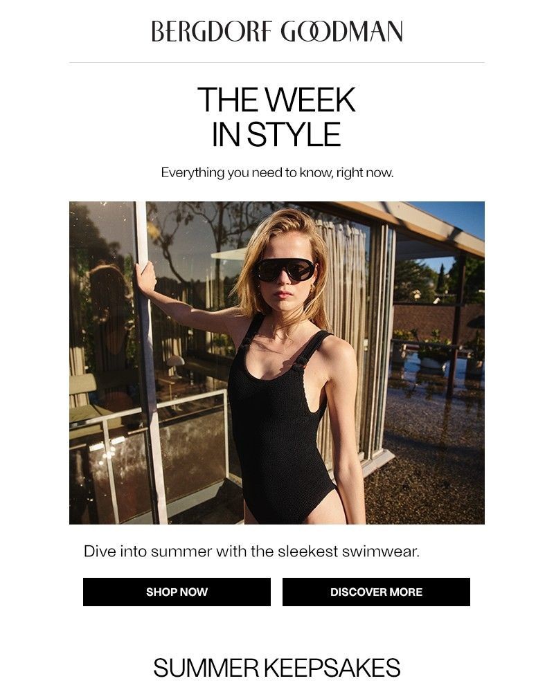 Screenshot of email sent to a Bergdorf Goodman Newsletter subscriber