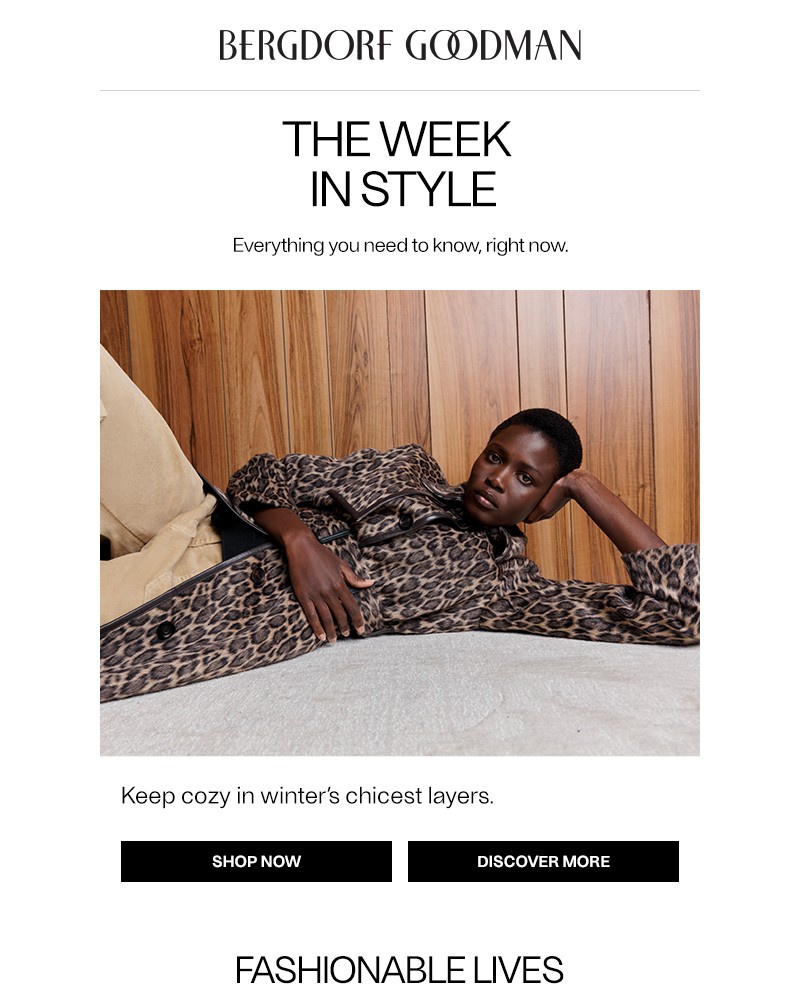 Screenshot of email sent to a Bergdorf Goodman Newsletter subscriber