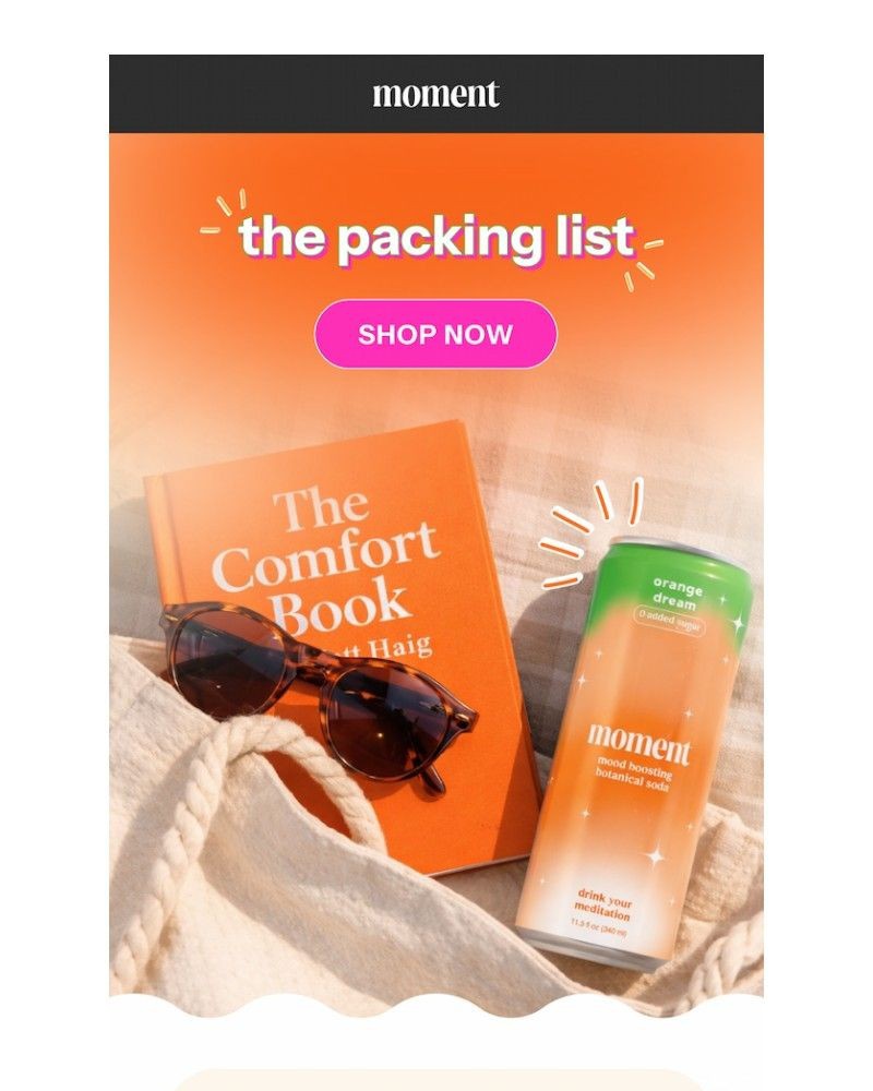 Screenshot of email sent to a Moment Newsletter subscriber
