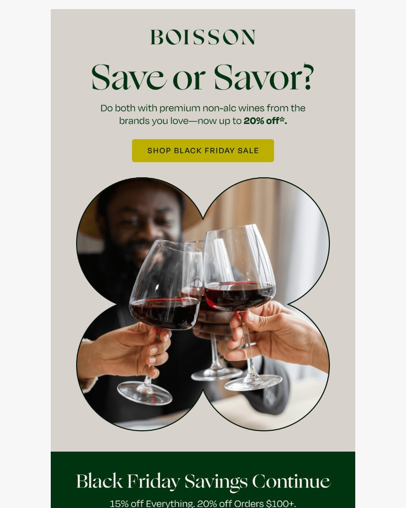 Screenshot of email sent to a Boisson Newsletter subscriber