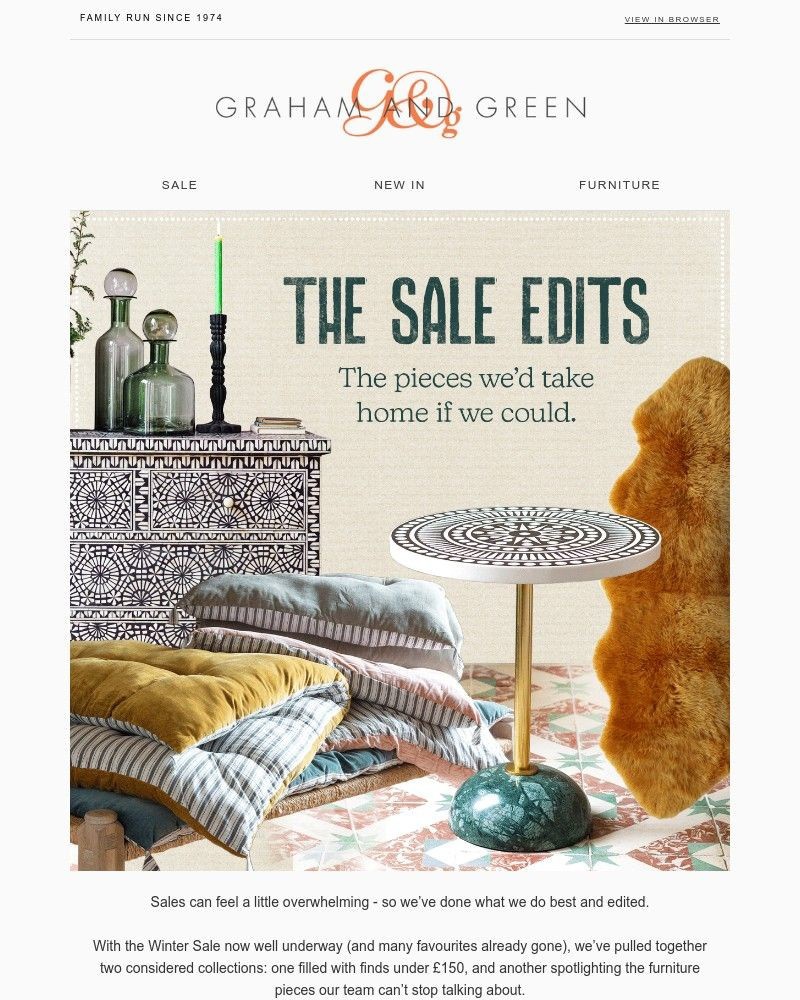 Screenshot of email sent to a Graham and Green Cart abandoner