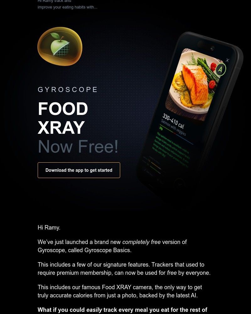 Screenshot of email with subject /media/emails/the-worlds-best-food-tracker-just-got-even-smarter-try-it-out-for-free-today-90ab_tglPR7R.jpg