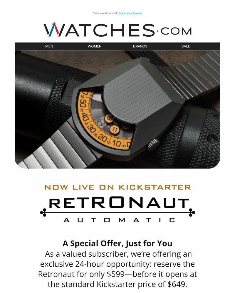 Screenshot of email with subject /media/emails/the-xeric-retronaut-is-now-live-on-kickstarter-870f0f-cropped-3c9d0a18.jpg