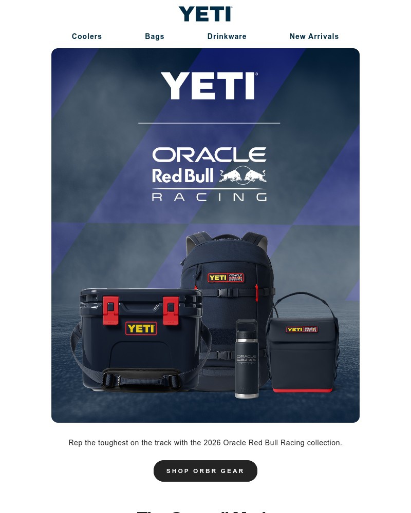 Screenshot of email sent to a Yeti Newsletter subscriber