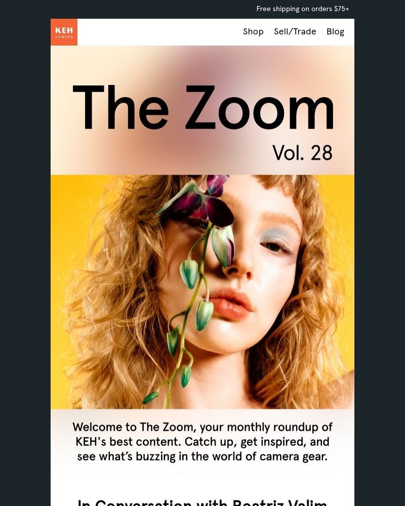 Screenshot of email sent to a KEH Camera Newsletter subscriber