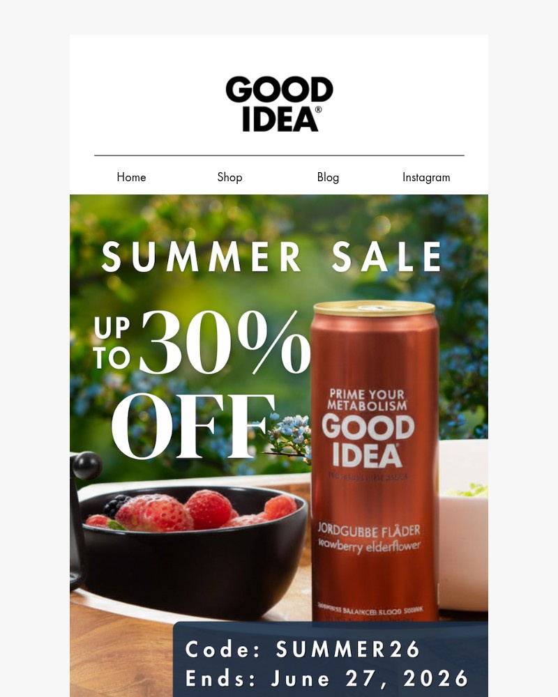 Screenshot of email sent to a Good Idea Newsletter subscriber
