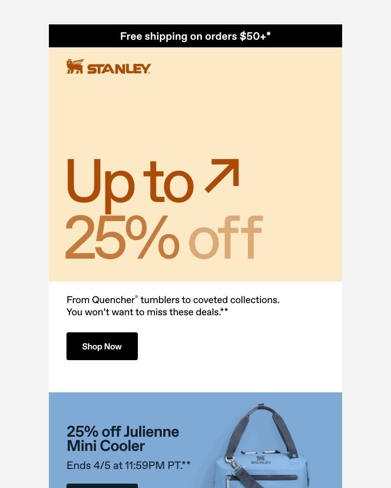 Screenshot of email sent to a Stanley Newsletter subscriber