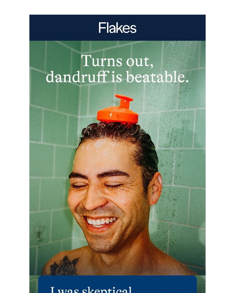 Screenshot of email sent to a Flakes Newsletter subscriber