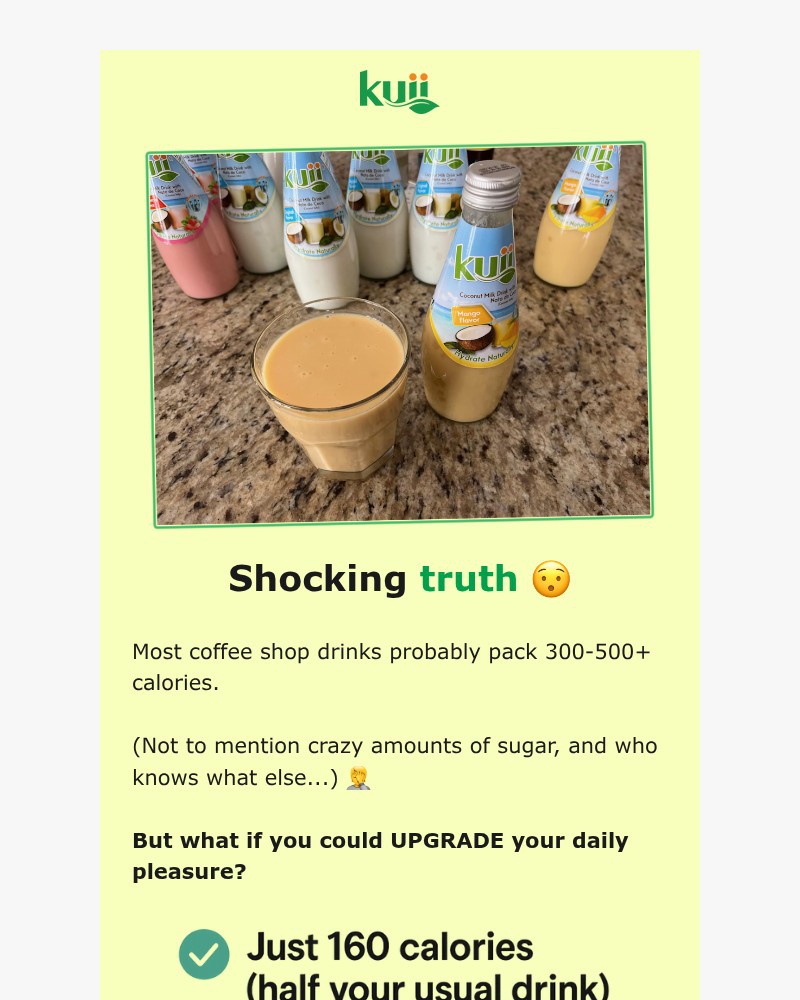 Screenshot of email sent to a Kuii Newsletter subscriber