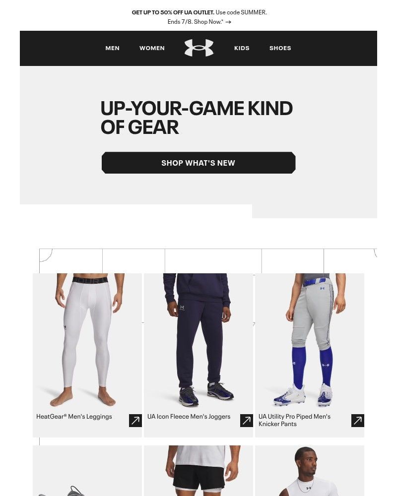 Screenshot of email sent to a Under Armour Newsletter subscriber